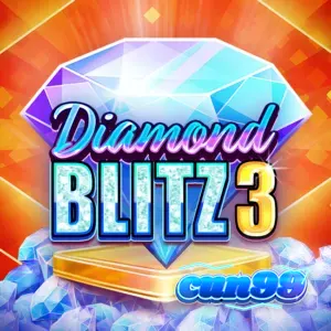 Tampilan visual mesin slot Diamond Blitz 3 dengan simbol buah dan berlian yang menyala.